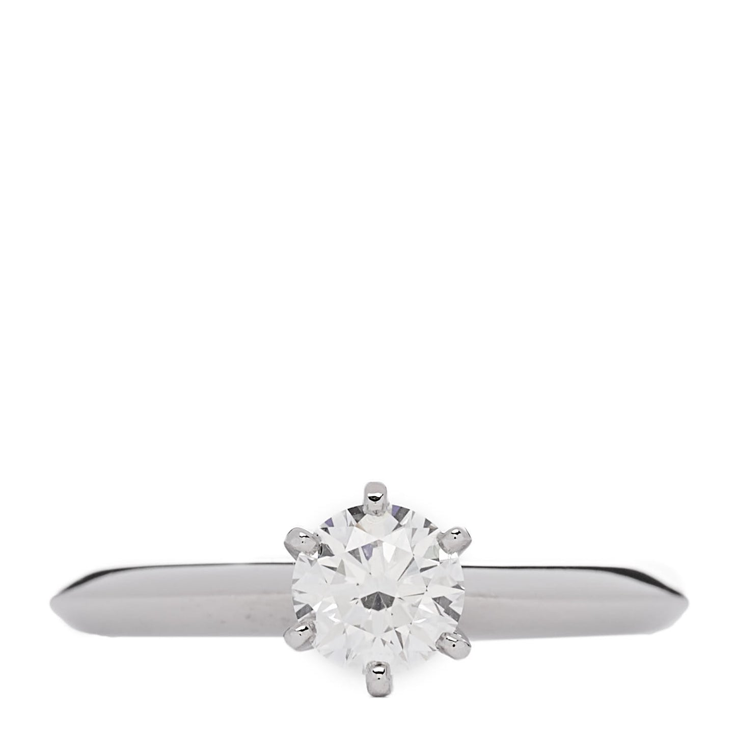 Platinum Diamond .55ct Solitaire Engagement Ring 51 5.75