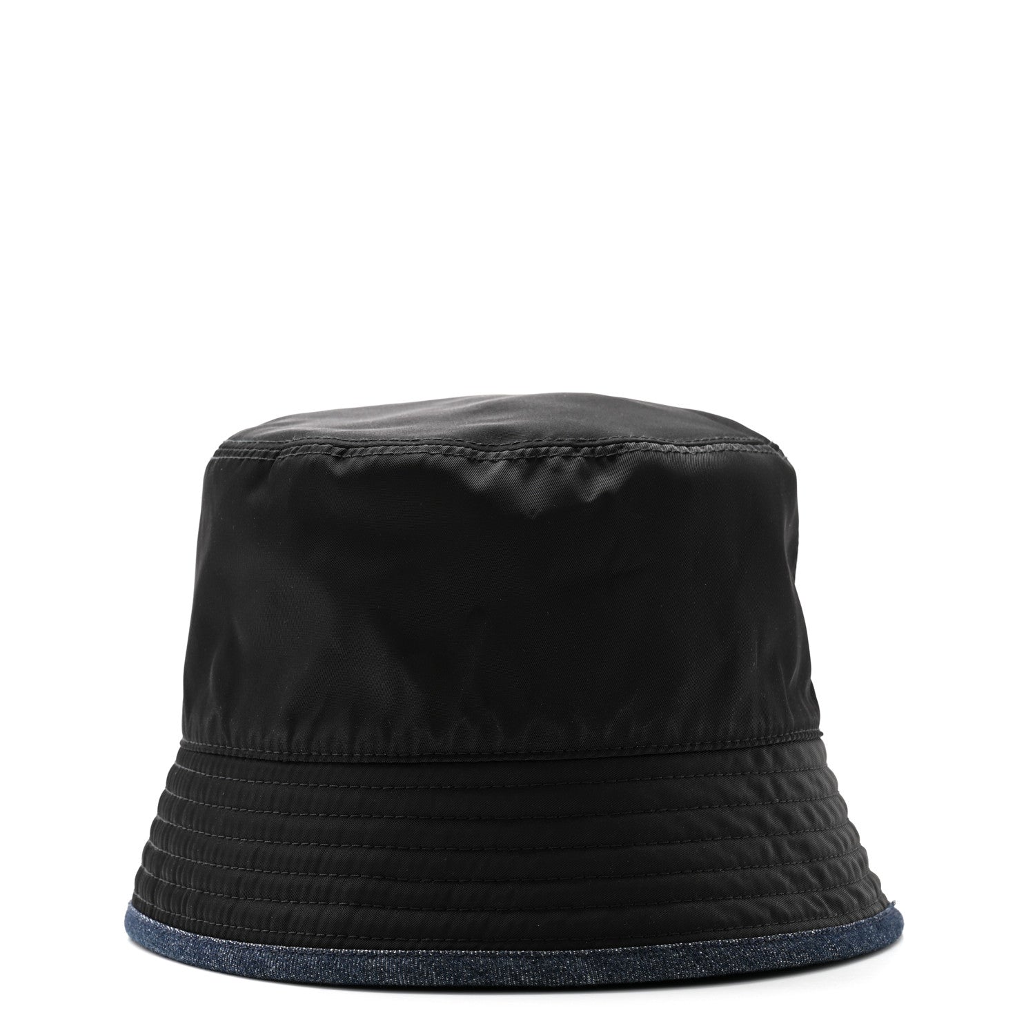 Prada Denim Re-Nylon Reversible Bucket Hat Blue Black 13 of 14