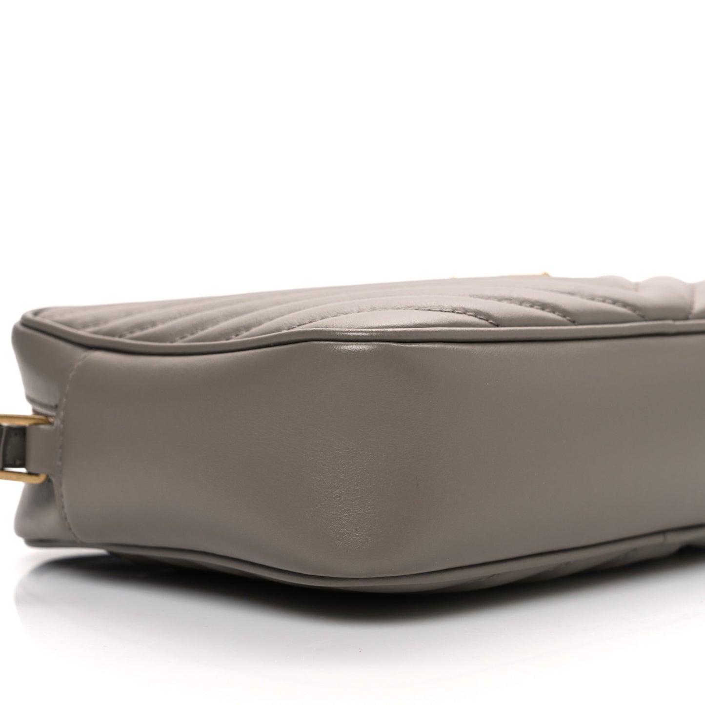 Calfskin Matelasse Monogram Lou Camera Bag Greyish Brown