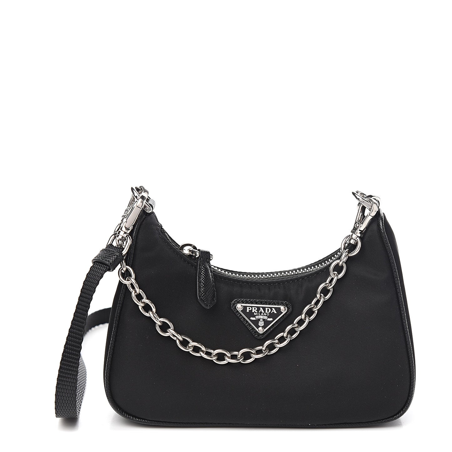 Tessuto Nylon Mini Re-Edition 2000 Shoulder Bag Black
