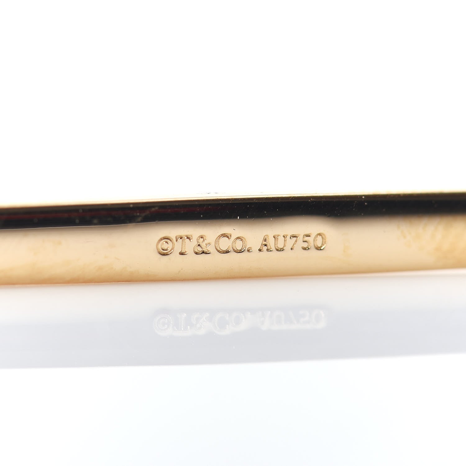 Tiffany 18K Yellow Gold 1837 Bar Drop Earrings 3 of 4