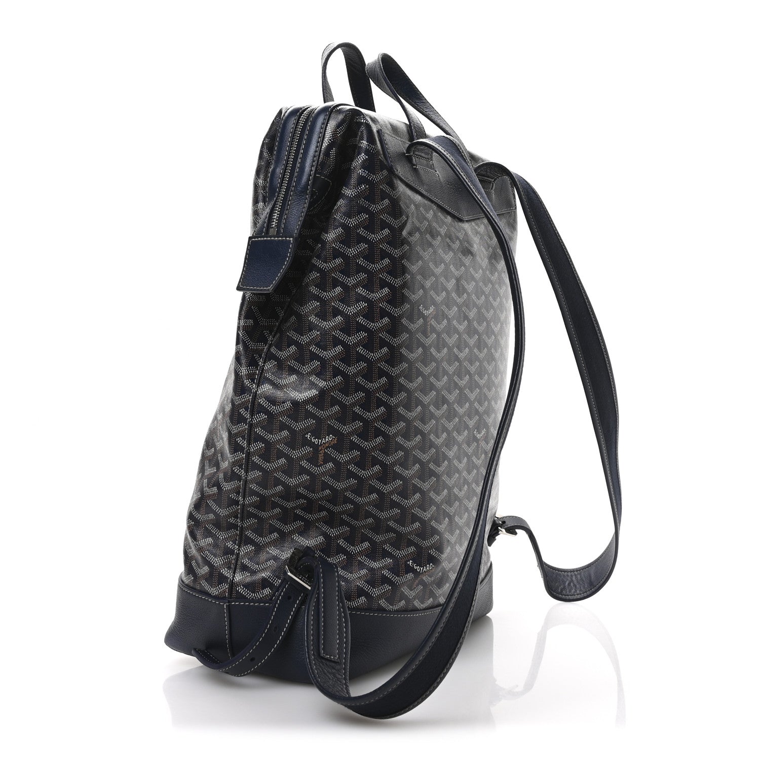 Goyard Goyardine Calfskin Cisalpin Backpack Navy Blue 3 of 10