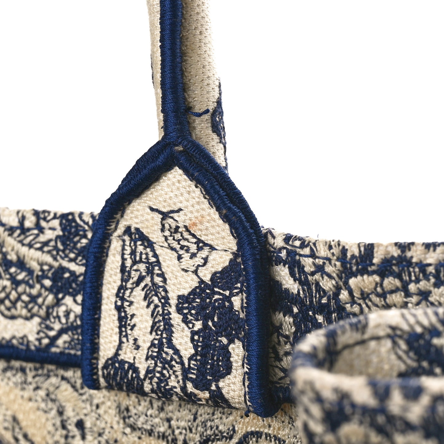 Canvas Embroidered Large Dioriviera Toile De Jouy Book Tote Blue