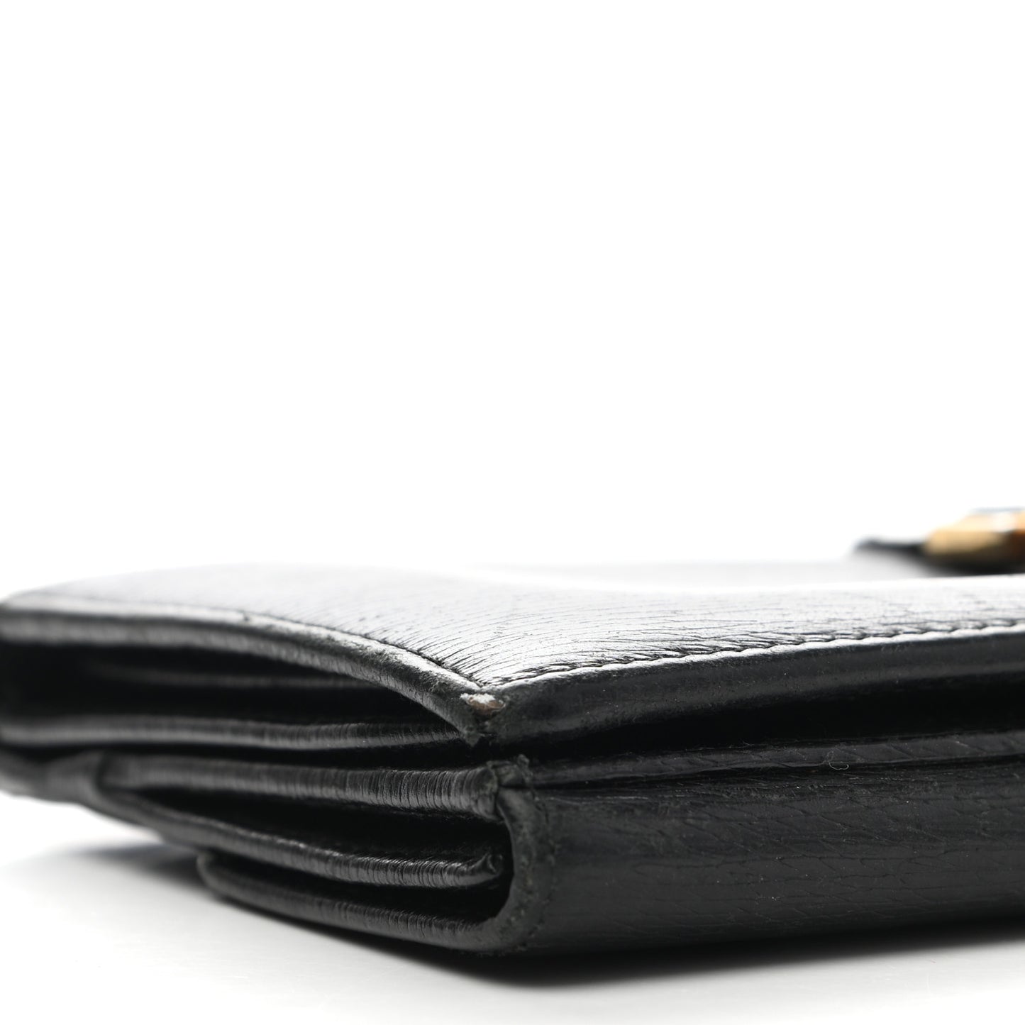 Calfskin Continental Bardot Wallet Black