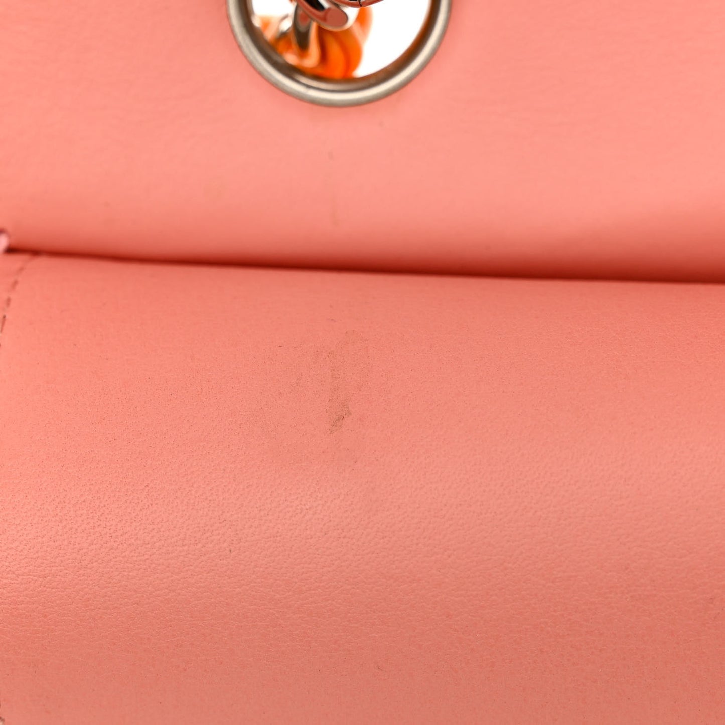 Patent Quilted Medium Double Flap Pink