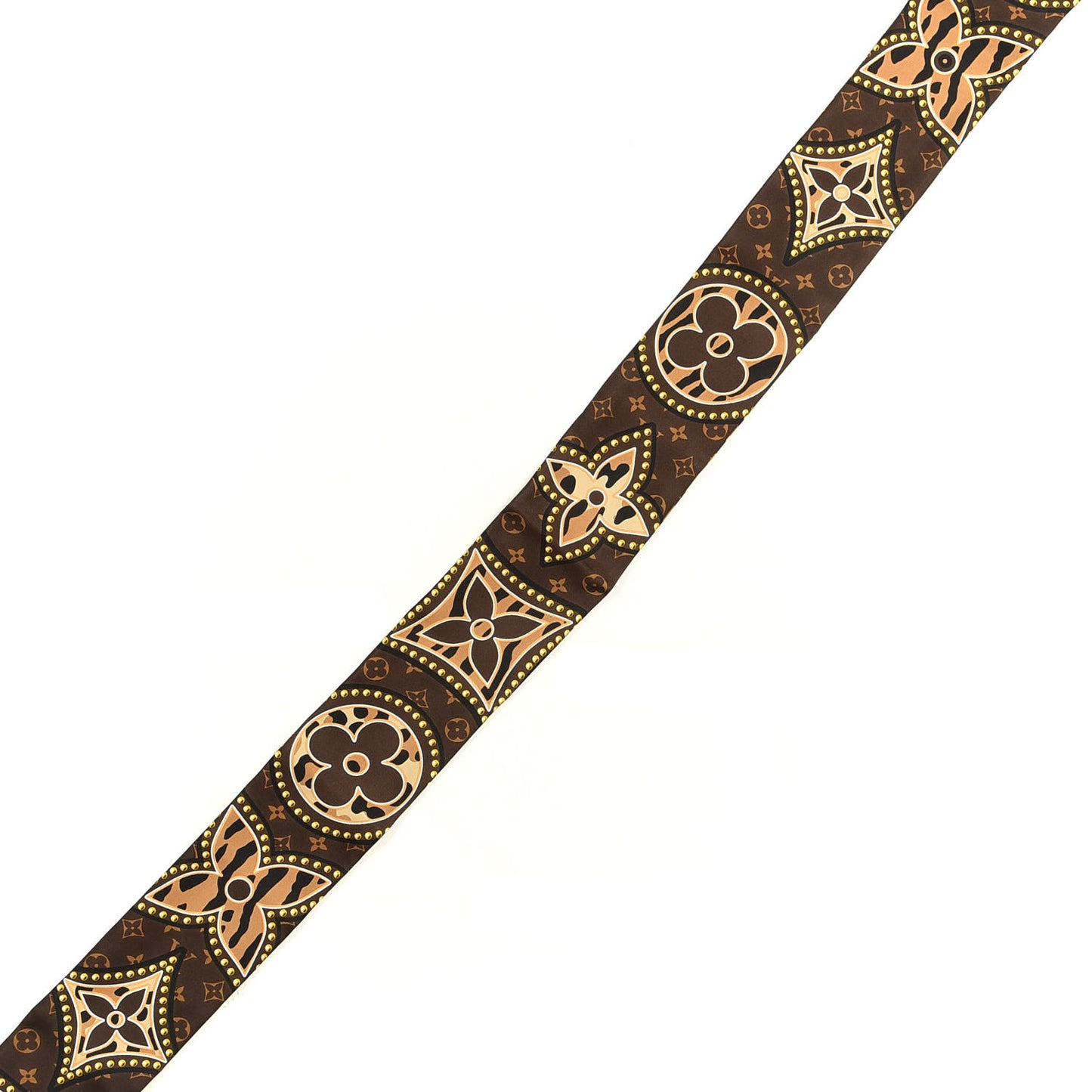 Silk Monogram LV World Bandeau Brown