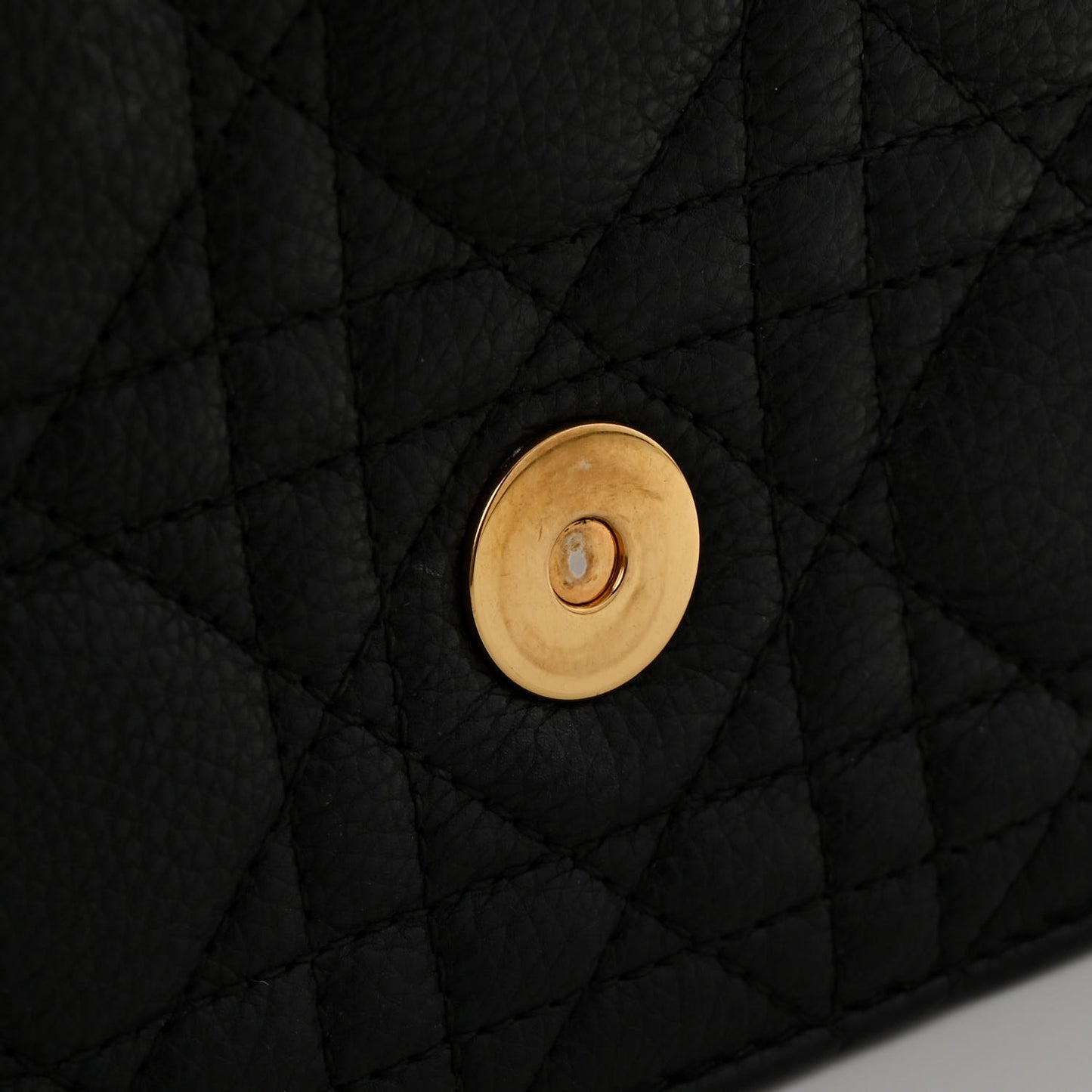 Supple Calfskin Caro Pouch with Chain Black