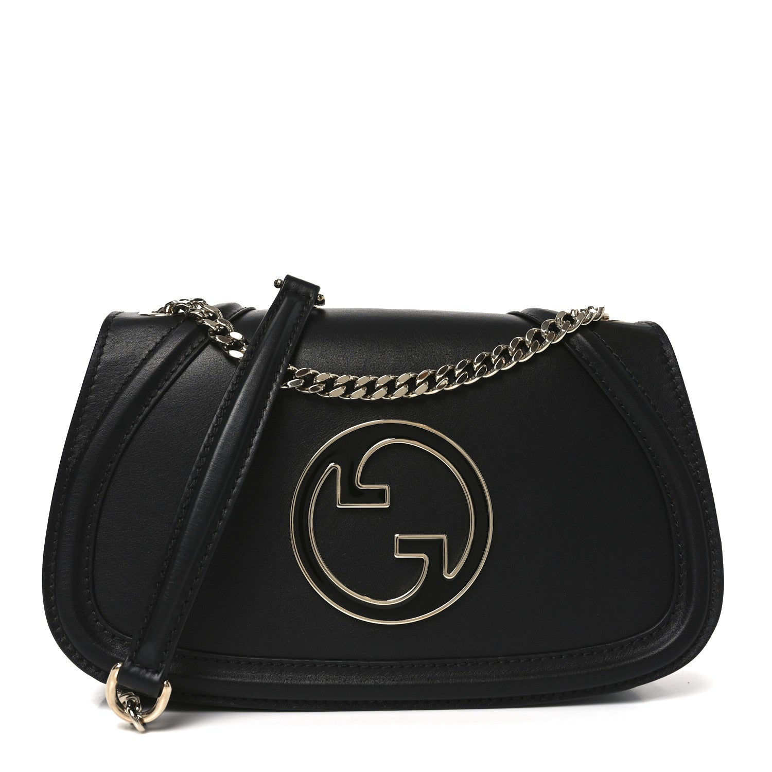 Gucci Calfskin Blondie Medium Shoulder Bag Black 1849152