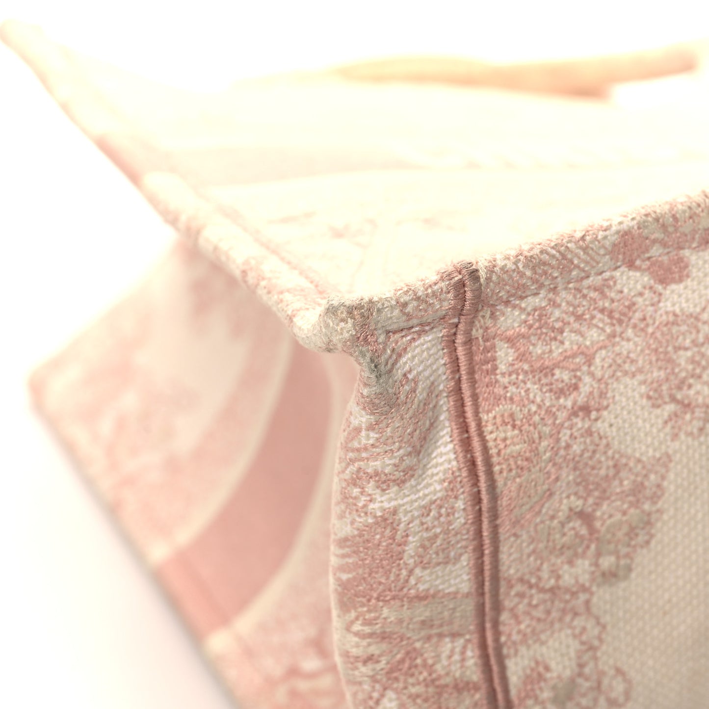 Canvas Embroidered Medium Dioriviera Toile De Jouy Book Tote Rose