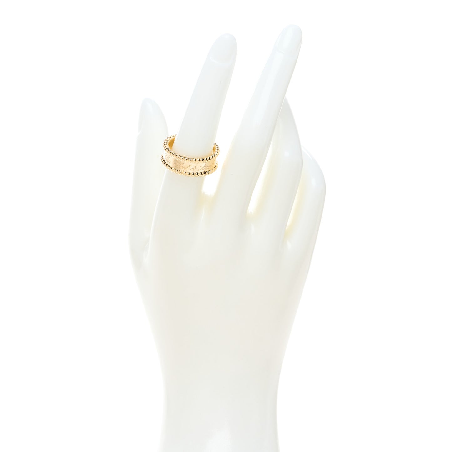 18K Yellow Gold Perlee Signature Ring 55 7.25