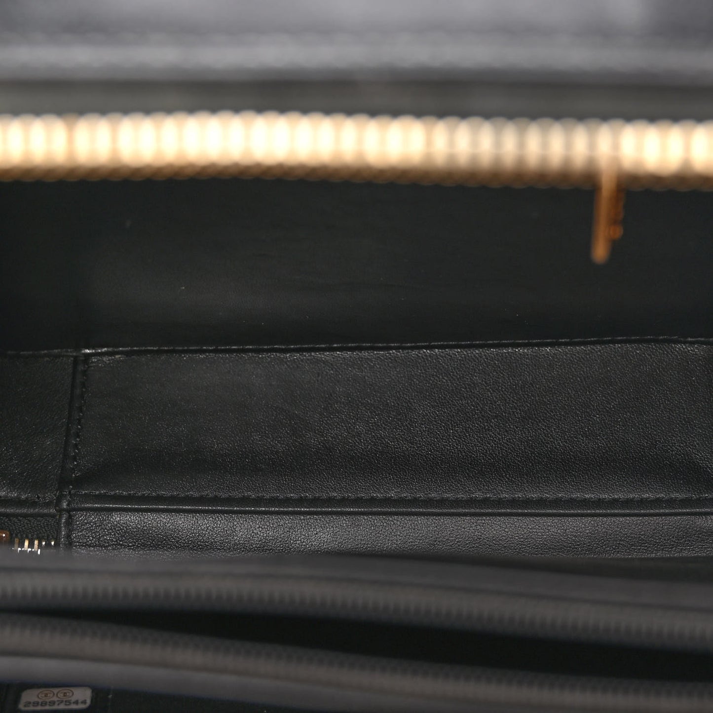 Goatskin Quilted Medium CC Filigree Vanity Case Black