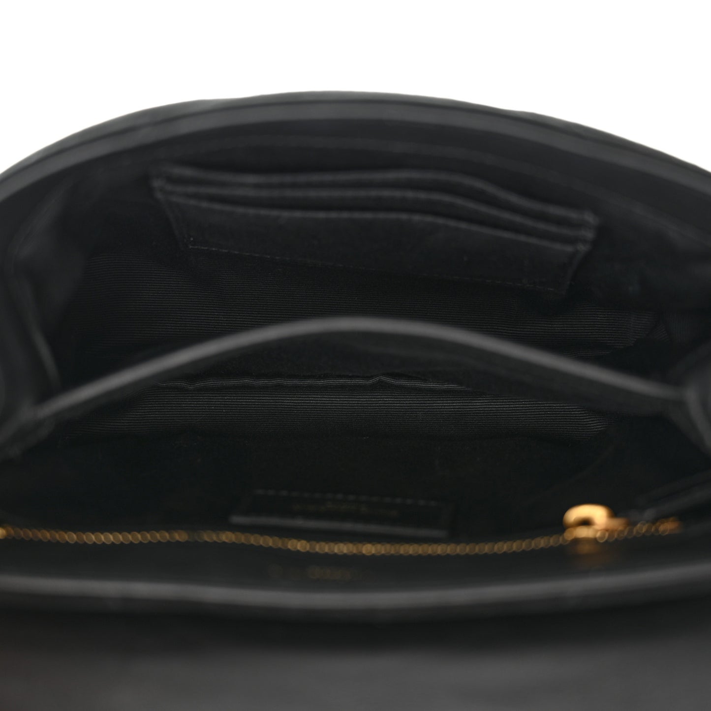 Suede Y Quilted Monogram Toy Loulou Crossbody Bag Black