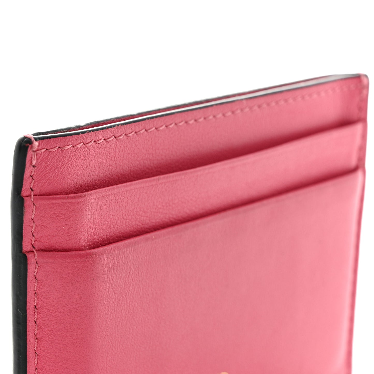 Vitello Rockstud Card Holder Shadow Pink