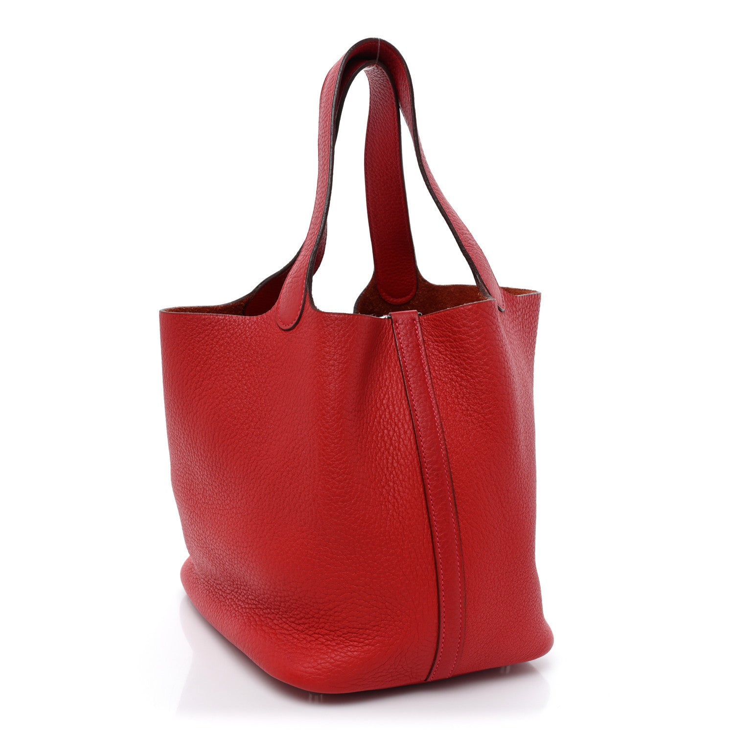 Hermes Taurillon Clemence Picotin 22 MM Rouge Vif 3 of 12