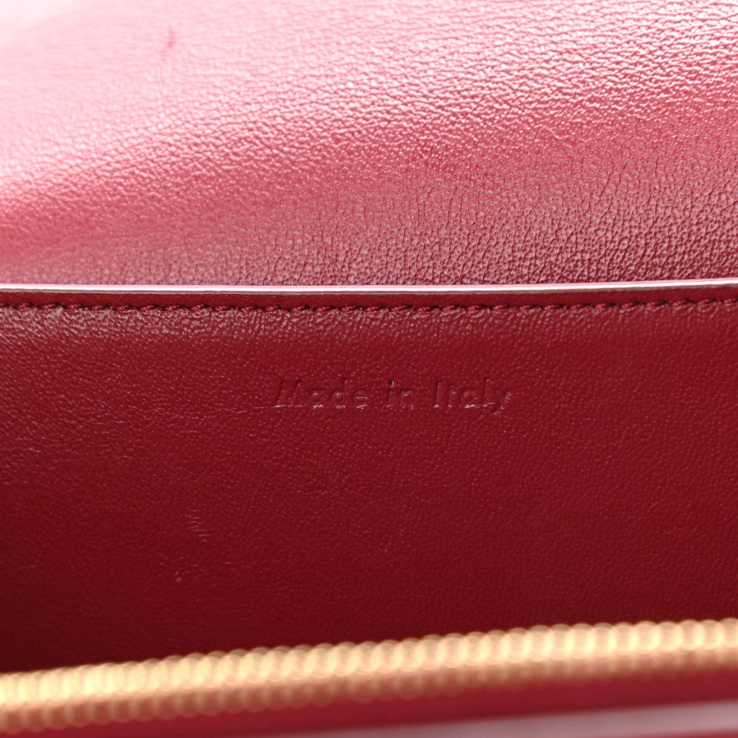 Shiny Smooth Calfskin Medium Frame Shoulder Bag Ruby Nude
