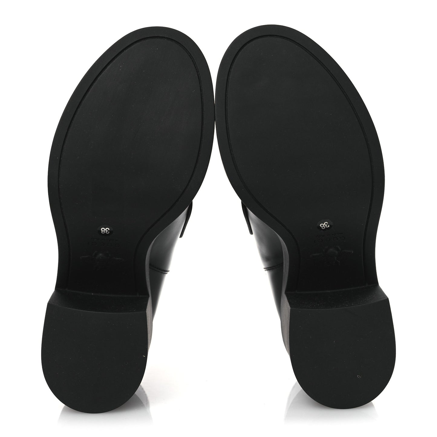 Calfskin Horsebit Ankle Boots 38 Black