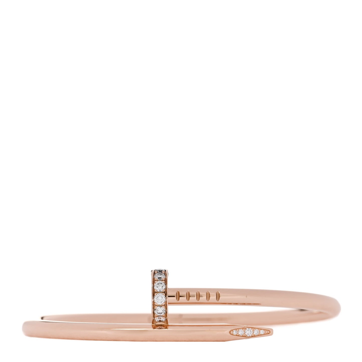 18K Pink Gold Diamond Juste Un Clou Bracelet 17