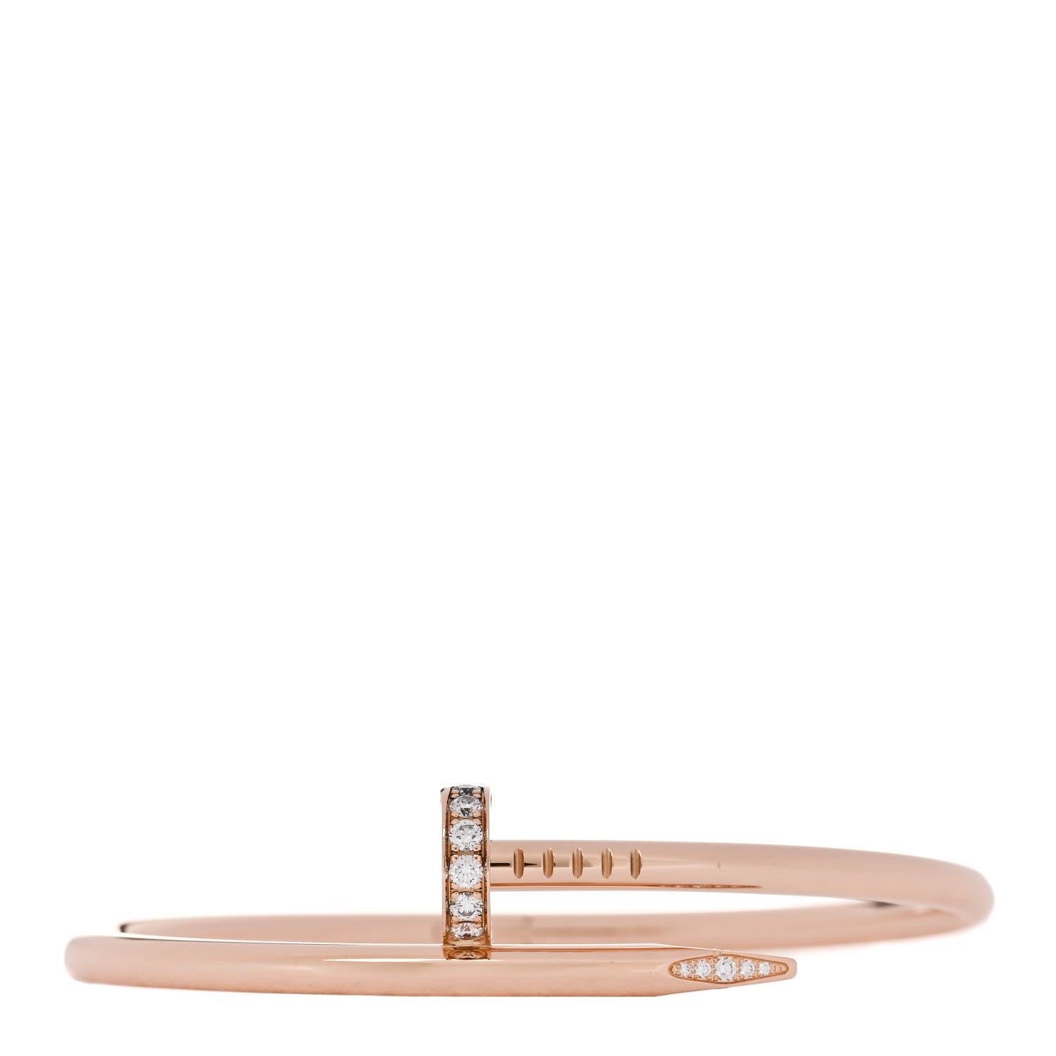 Cartier 18K Pink Gold Diamond Juste Un Clou Bracelet 17 1 of 4