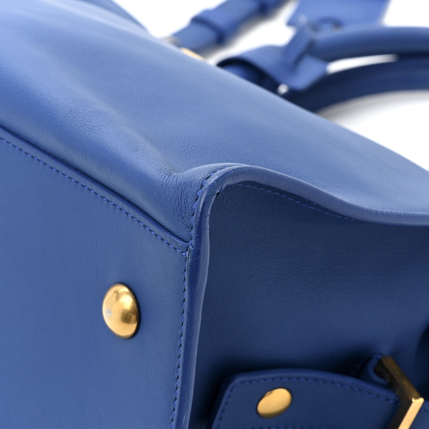 Saint Laurent Calfskin Small Classic Y Cabas Royal Blue 13 of 16