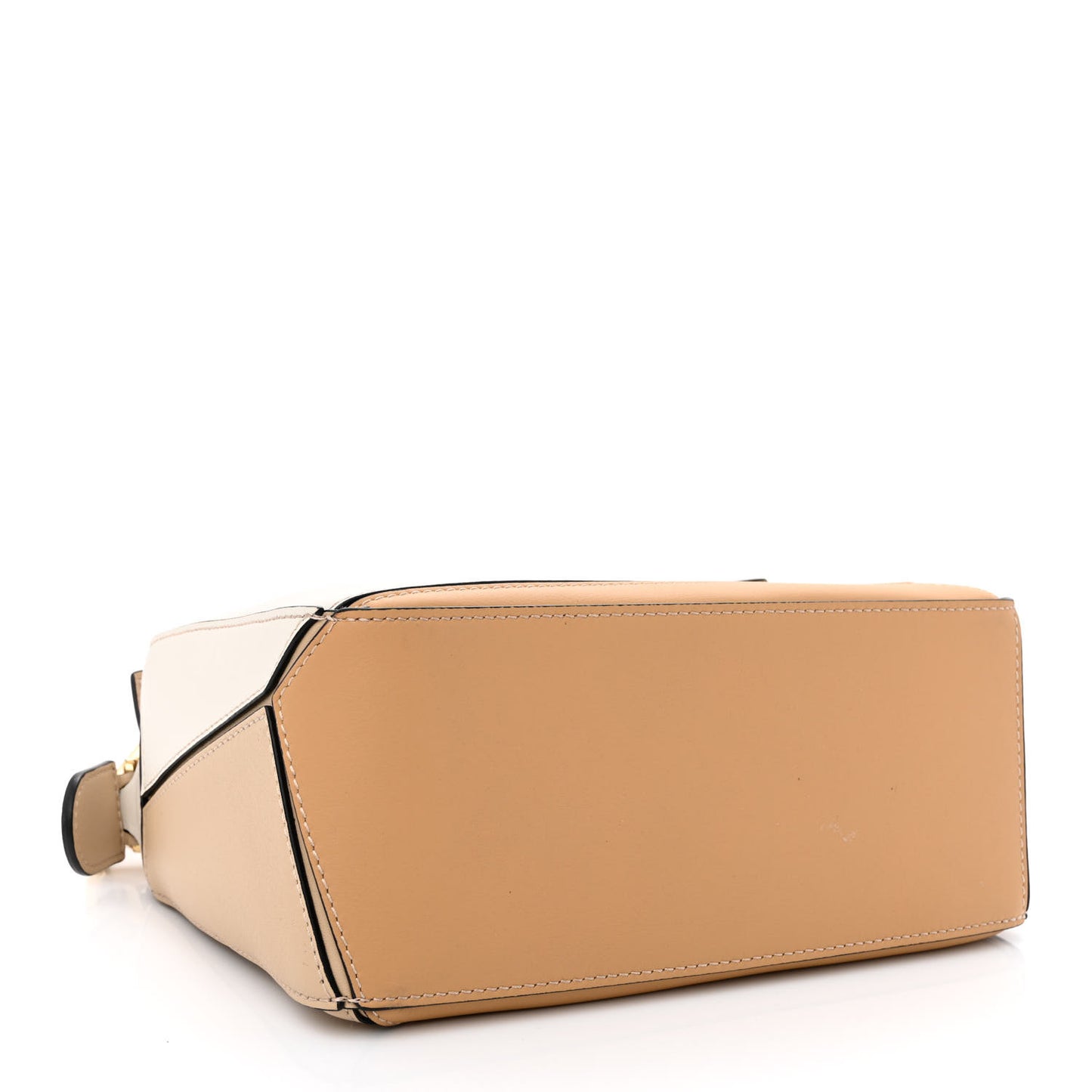 Calfskin Small Puzzle Bag Dusty Beige Soft White