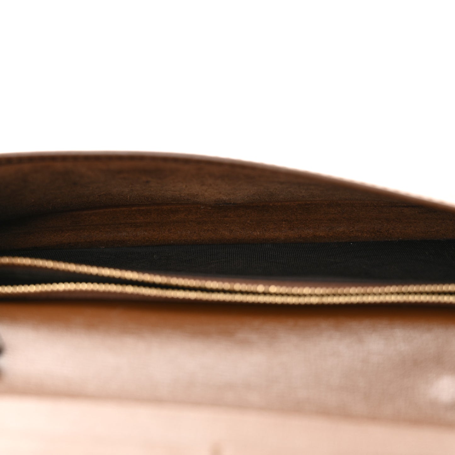 GG Supreme Monogram Azalea Calfskin Horsebit 1955 Wallet On Chain Beige Ebony Brown Sugar
