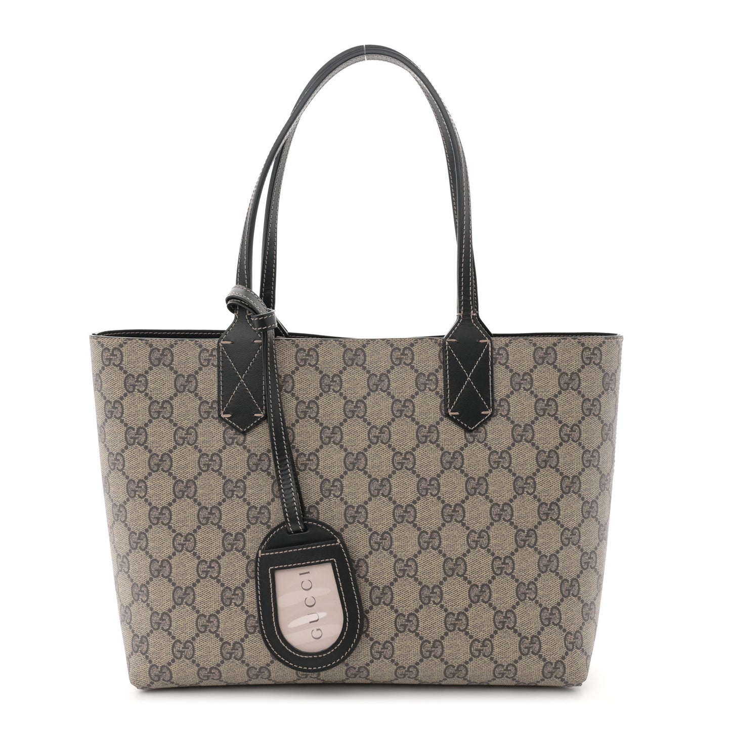 GG Supreme Monogram Small Reversible Tote Dark Brown