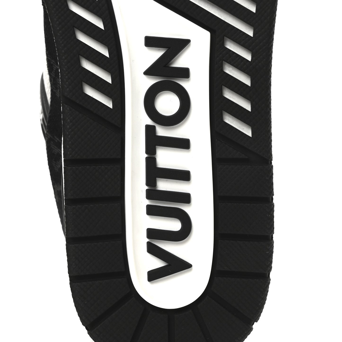 Calfskin Embossed Monogram Denim Mens LV Trainer Sneakers 9.5 Black