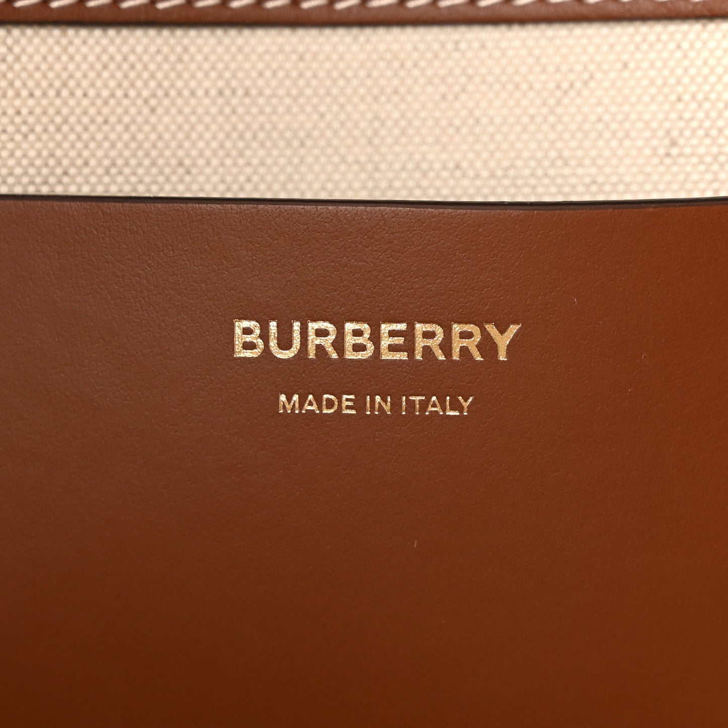 Calfskin Monogram Motif TB Medium Soft Tote Brown