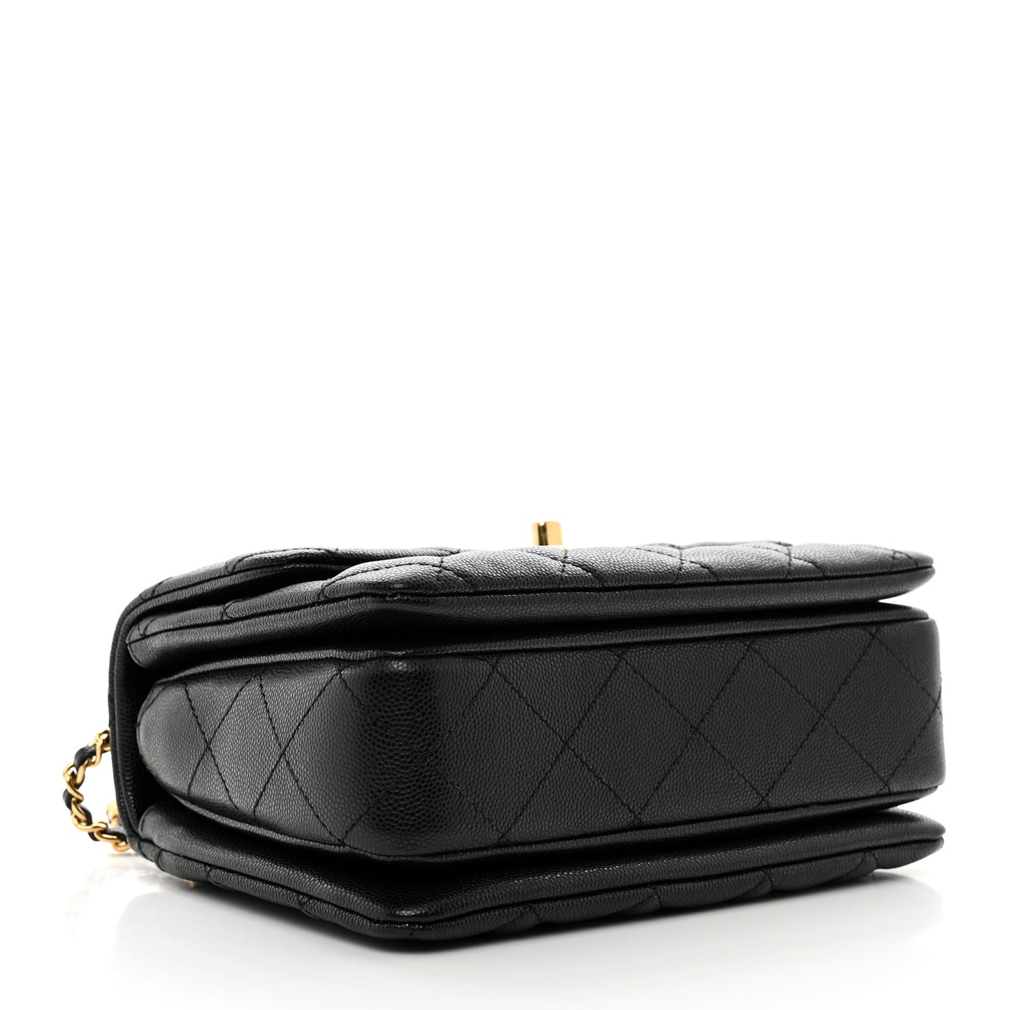 Caviar Quilted Coco First Flap Black