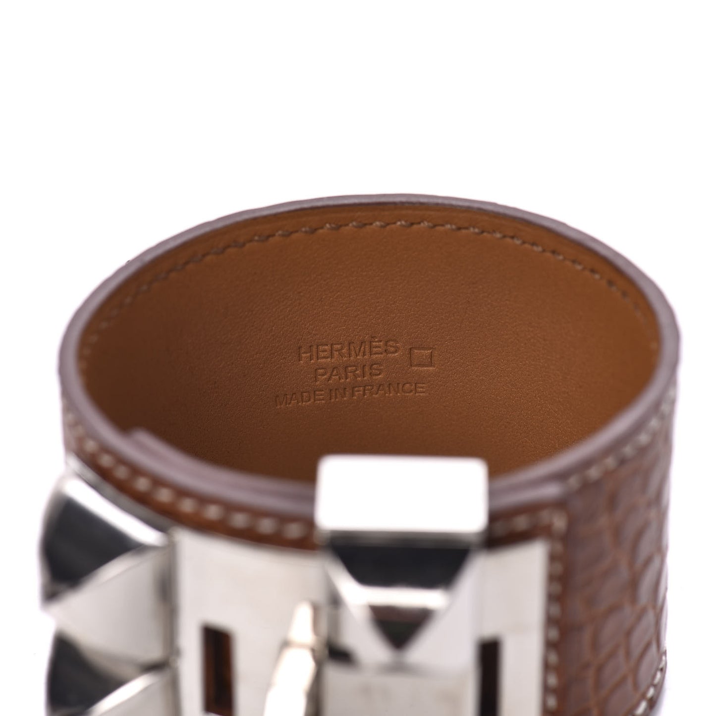 Shiny Alligator Collier De Chien CDC Bracelet S Fauve