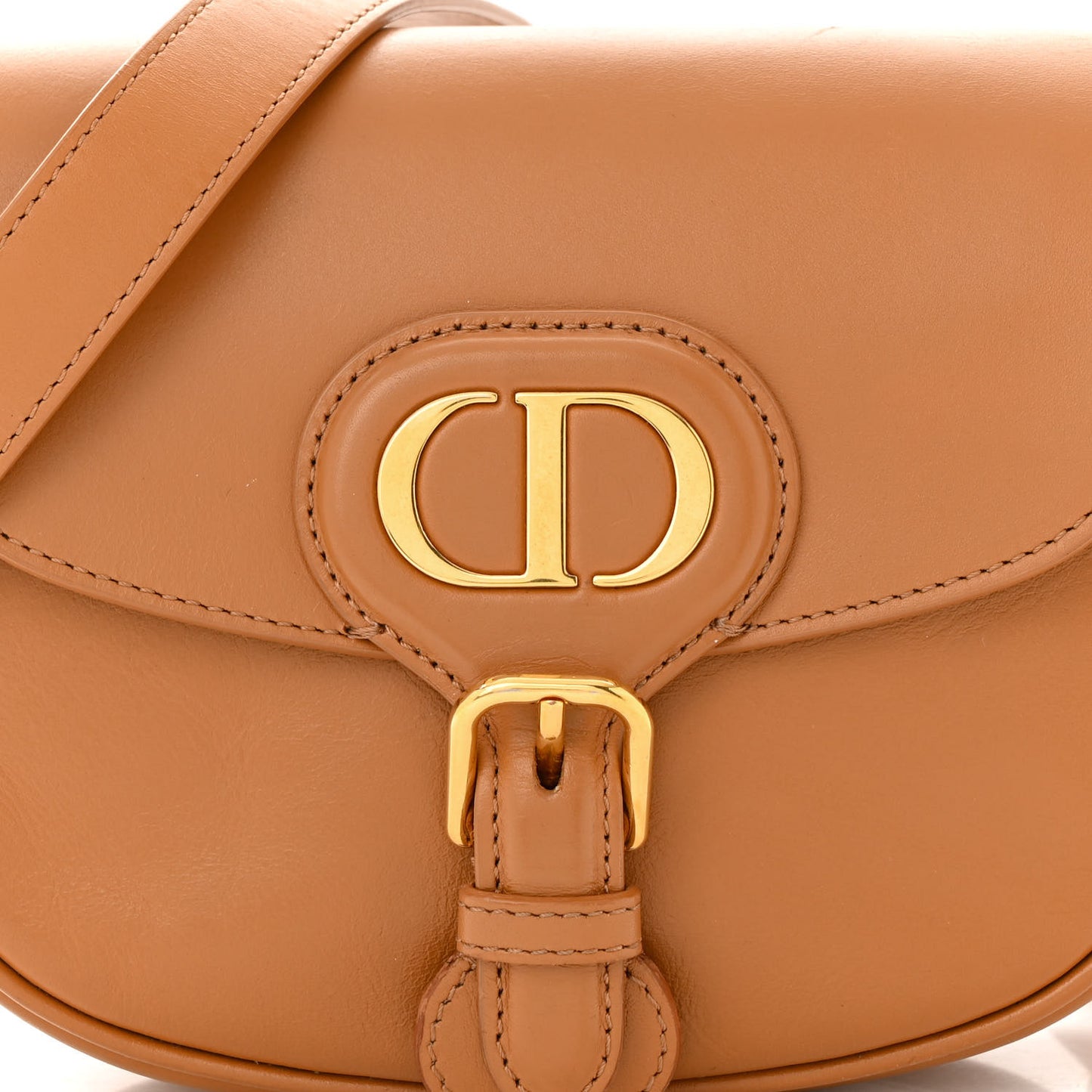 Box Calfskin Small Bobby Flap Camel