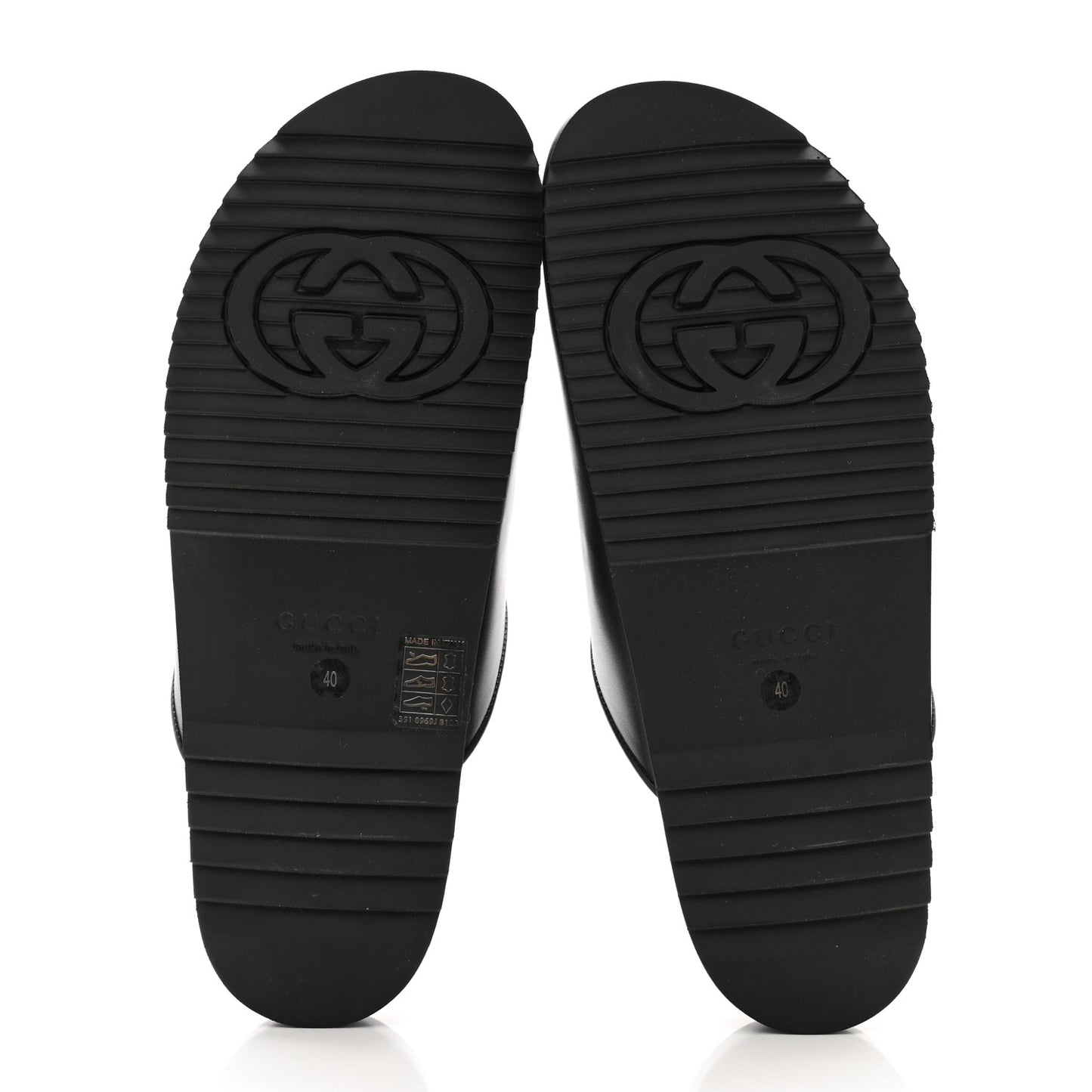 Jakarta Calfskin Womens Horsebit Slippers 40 Black