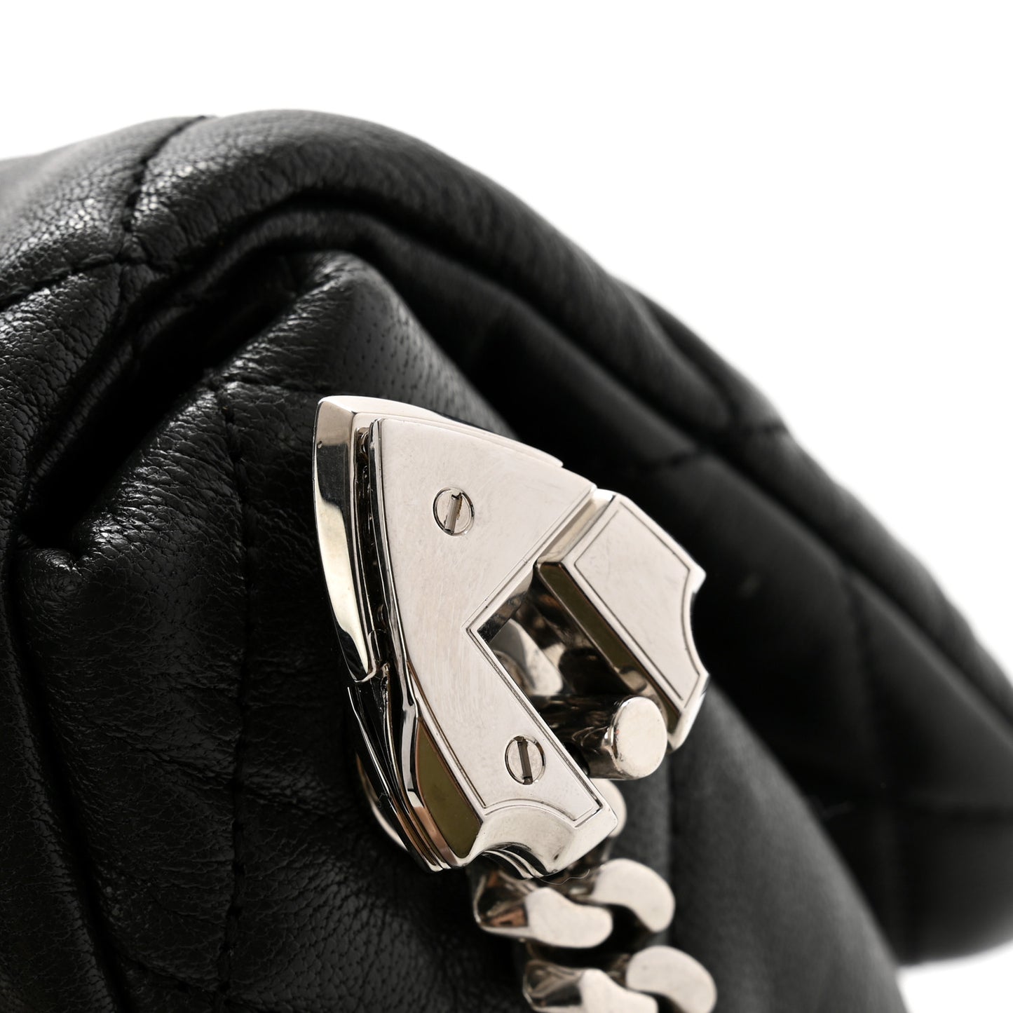 Calfskin Quilted Small Shield Shoulder Bag Slate