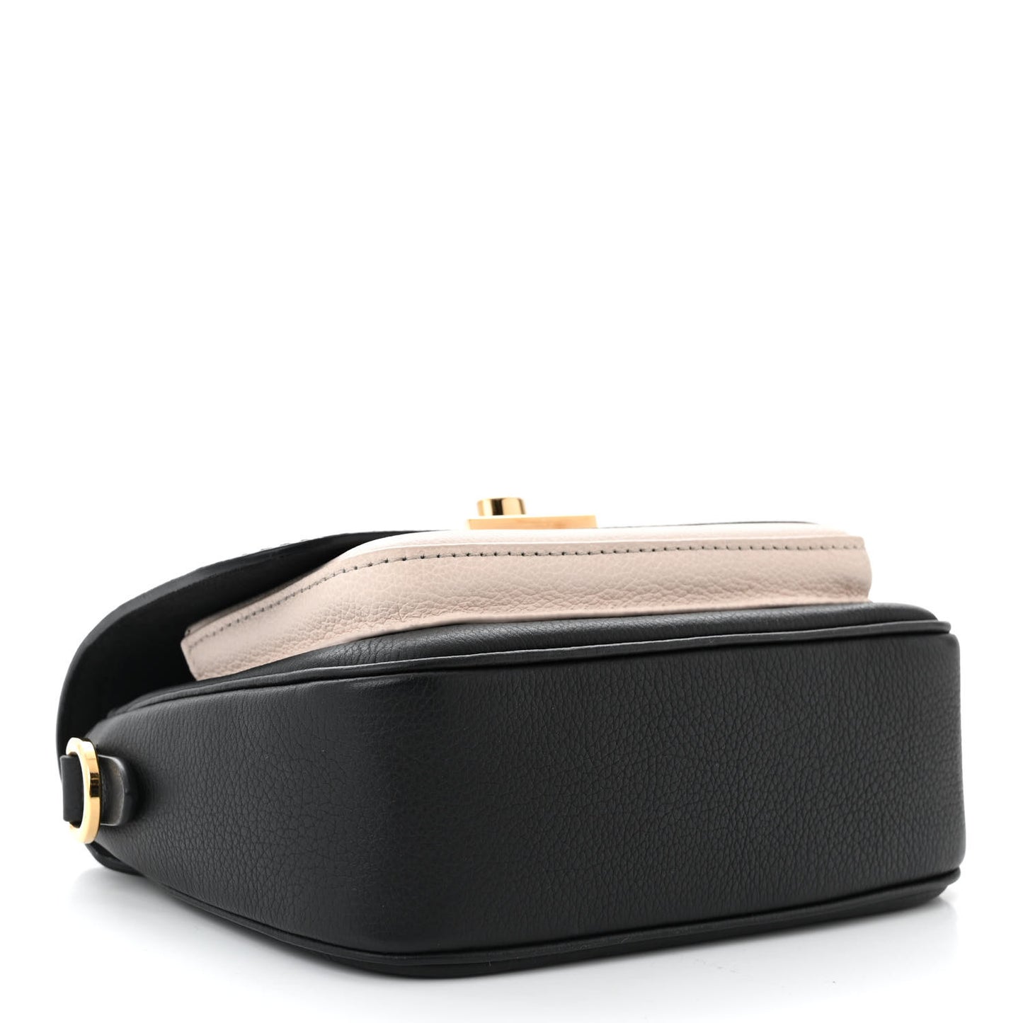 Grained Calfskin Lockme Tender Black