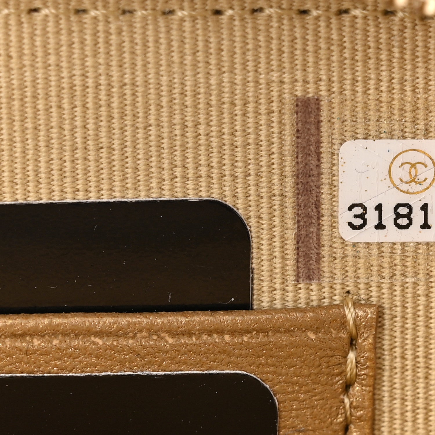 Chanel Lambskin Quilted CC Pearl Crush Camera Case Beige 7 of 11