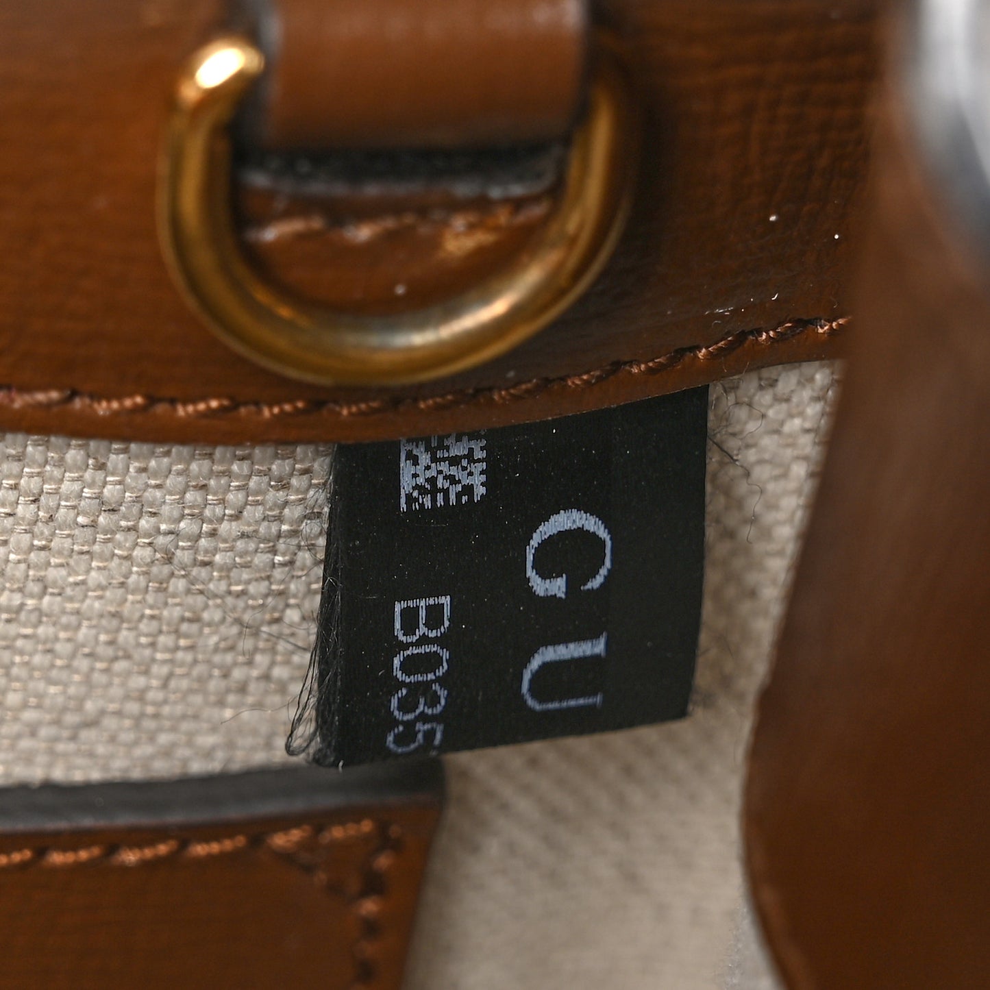 GG Supreme Monogram Azalea Calfskin Mini Retro Interlocking G Tote Bag Beige Ebony Brown Sugar