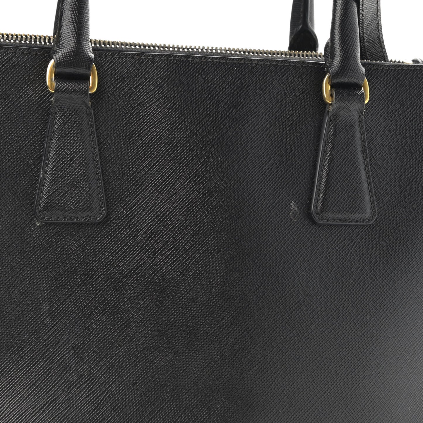 Saffiano Small Galleria Double Zip Tote Black