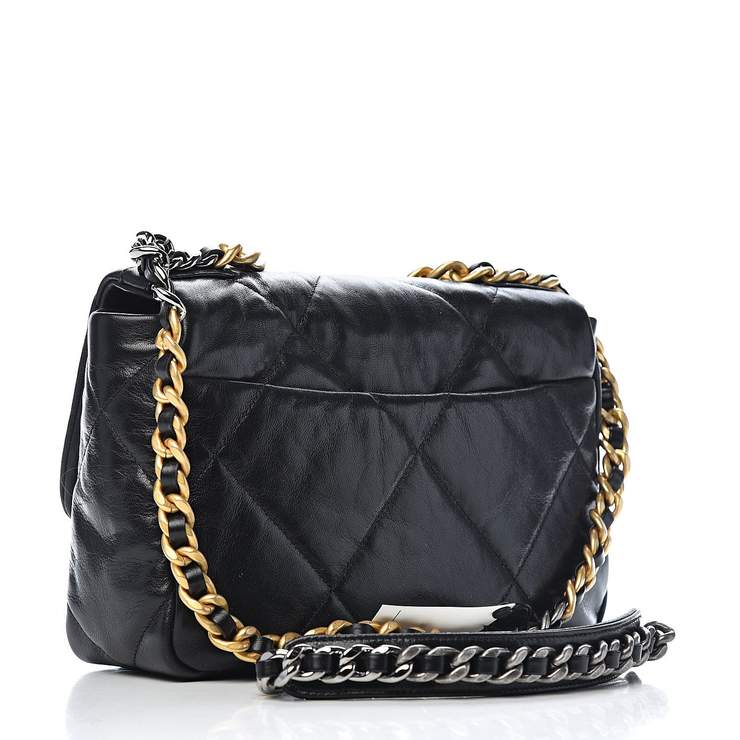Chanel Goatskin Quilted Medium 19 Flap Black 3 of 10