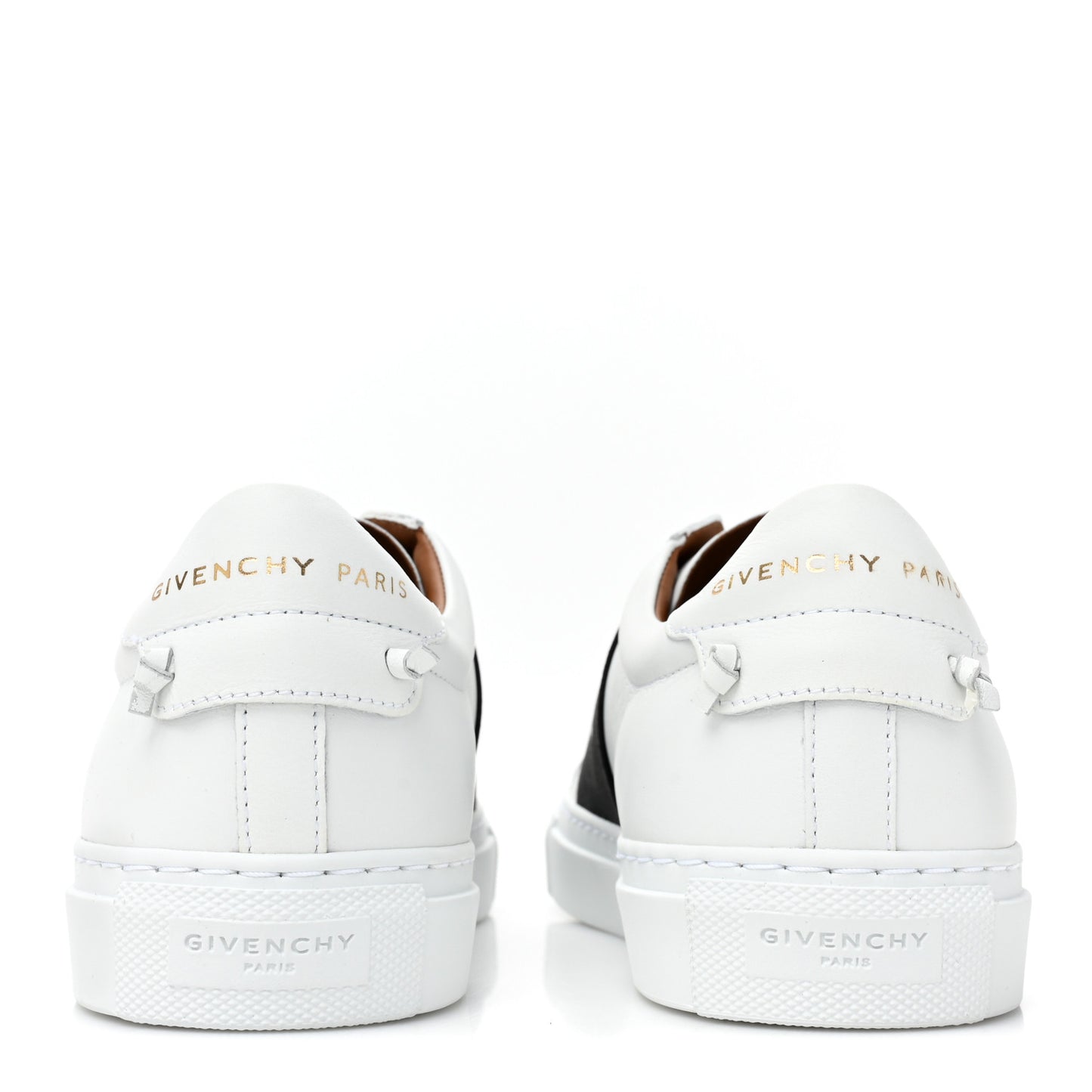 Calfskin Band Logo Womens Urban Street Sneakers 38.5 White Black