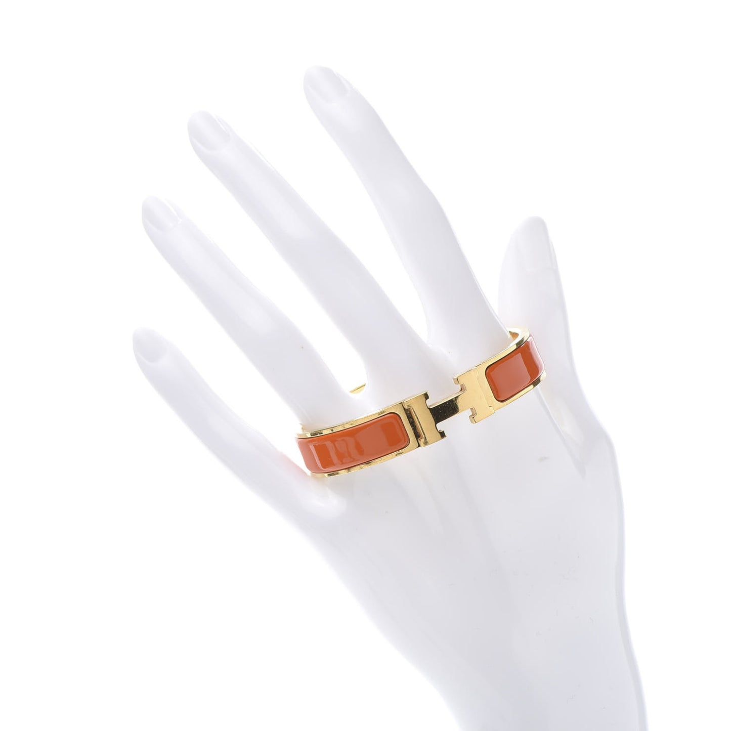 Enamel Narrow Clic Clac H Bracelet PM Orange