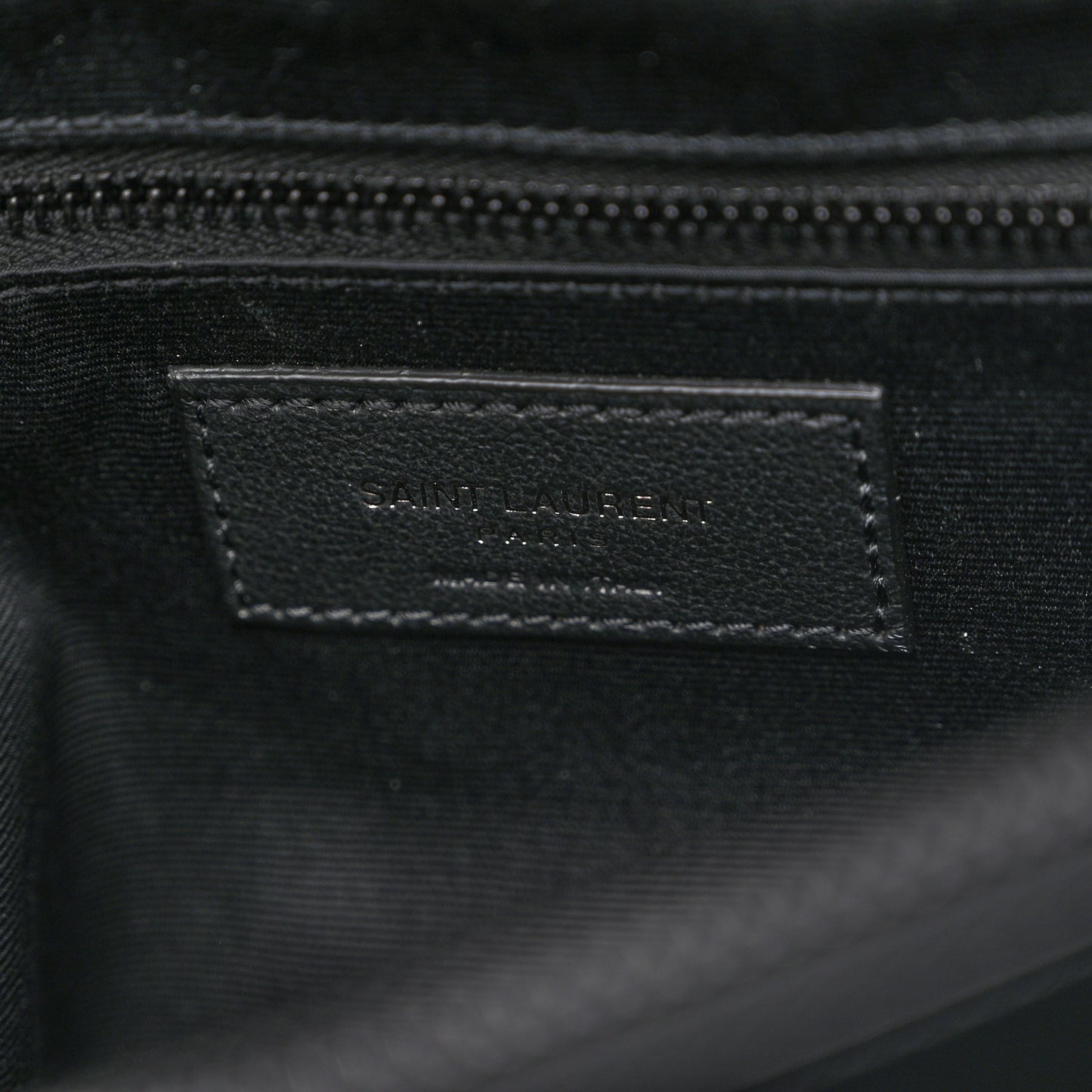 Calfskin Y Quilted Monogram Monochrome Large Loulou Chain Satchel Black