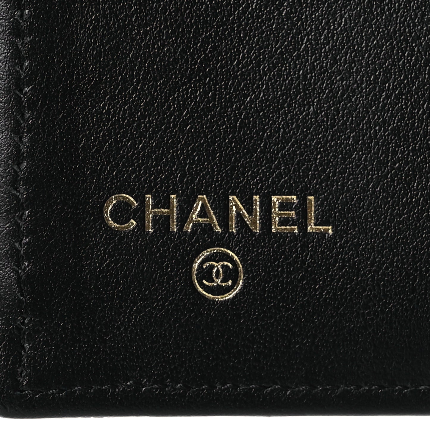 Caviar Quilted Enamel Coco Casino Double Flap Wallet Black