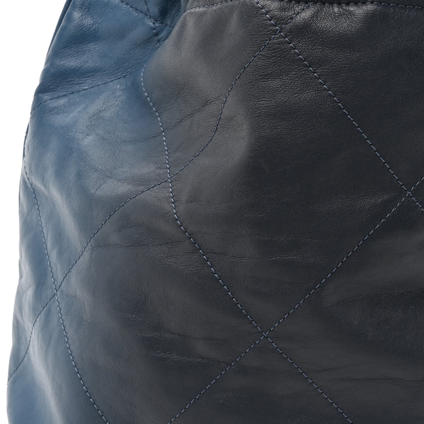 Shaded Calfskin Quilted Chanel 22 Blue Dark Blue