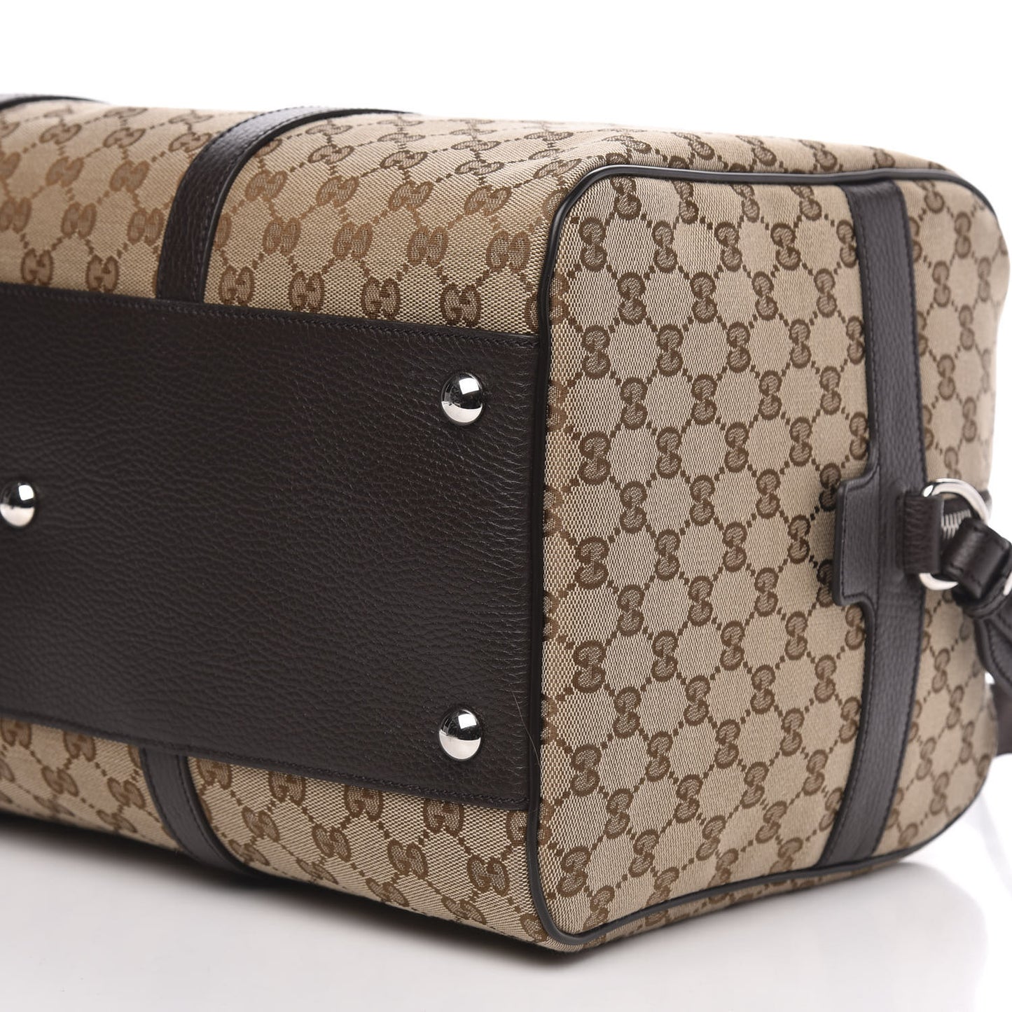 Monogram Dollar Calfskin Boston Duffle Bag Beige Ebony Testa di Moro Marrone Scuro