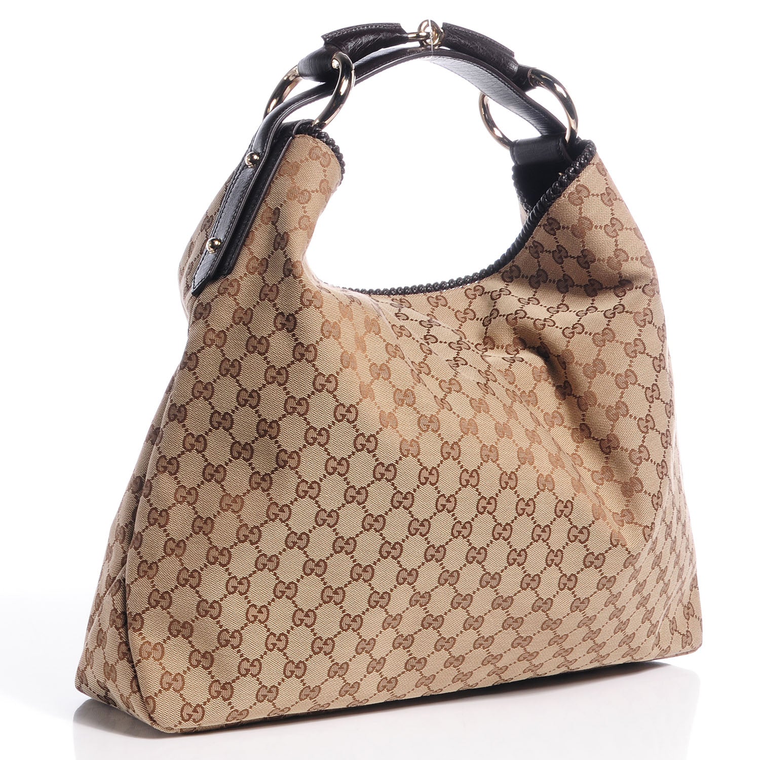 Gucci Monogram Large Horsebit Hobo Brown 3 of 7