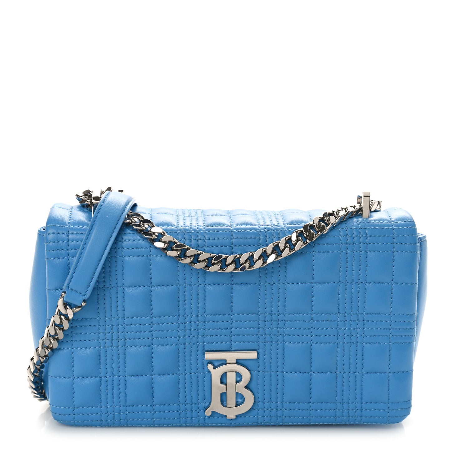 Lambskin Quilted Small Lola Bag Blue