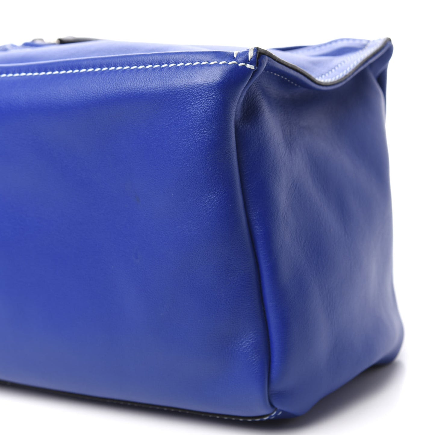 Calfskin Mini Pandora Logo Strap Moroccan Blue