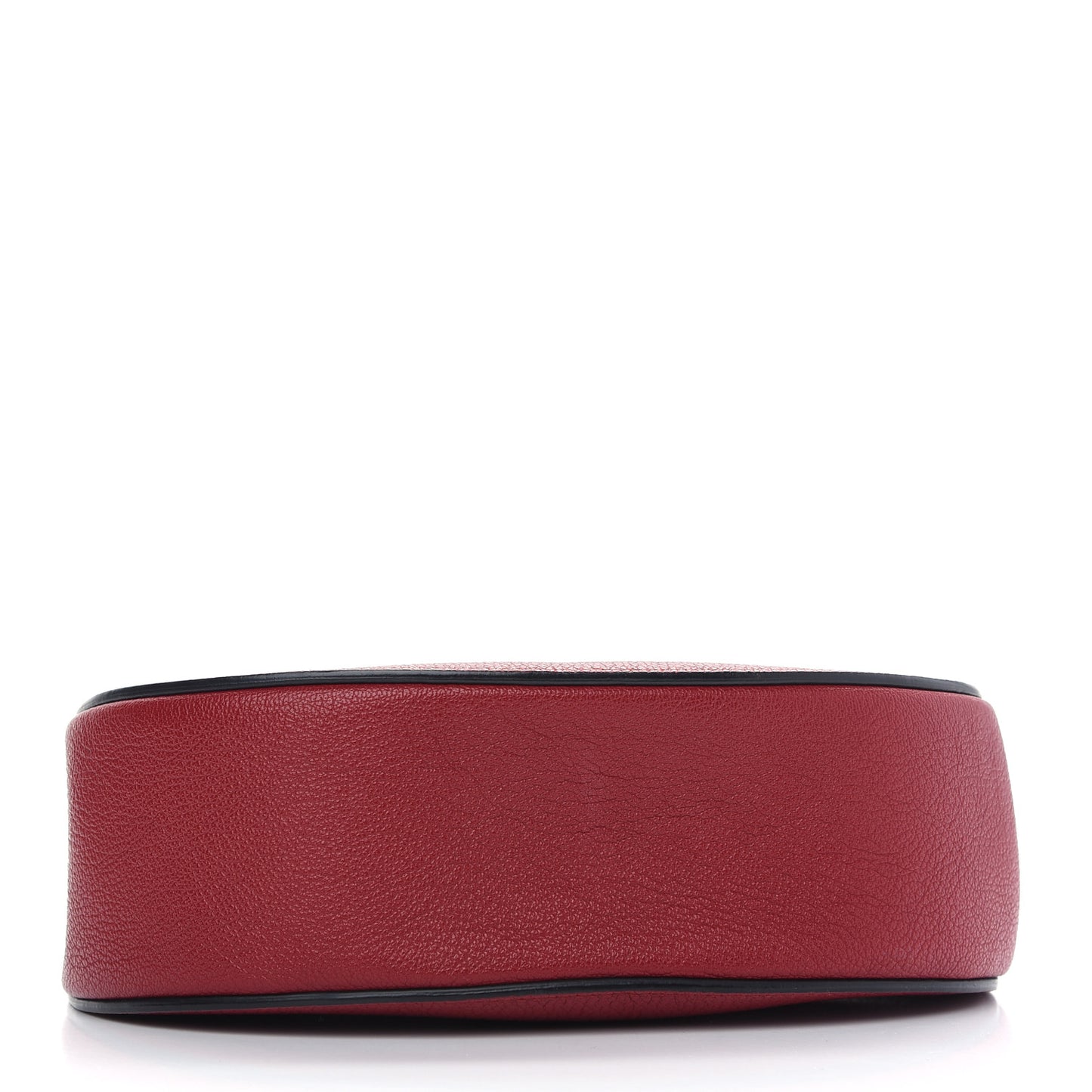Grained Calfskin Lambskin Drew Shoulder Bag Red