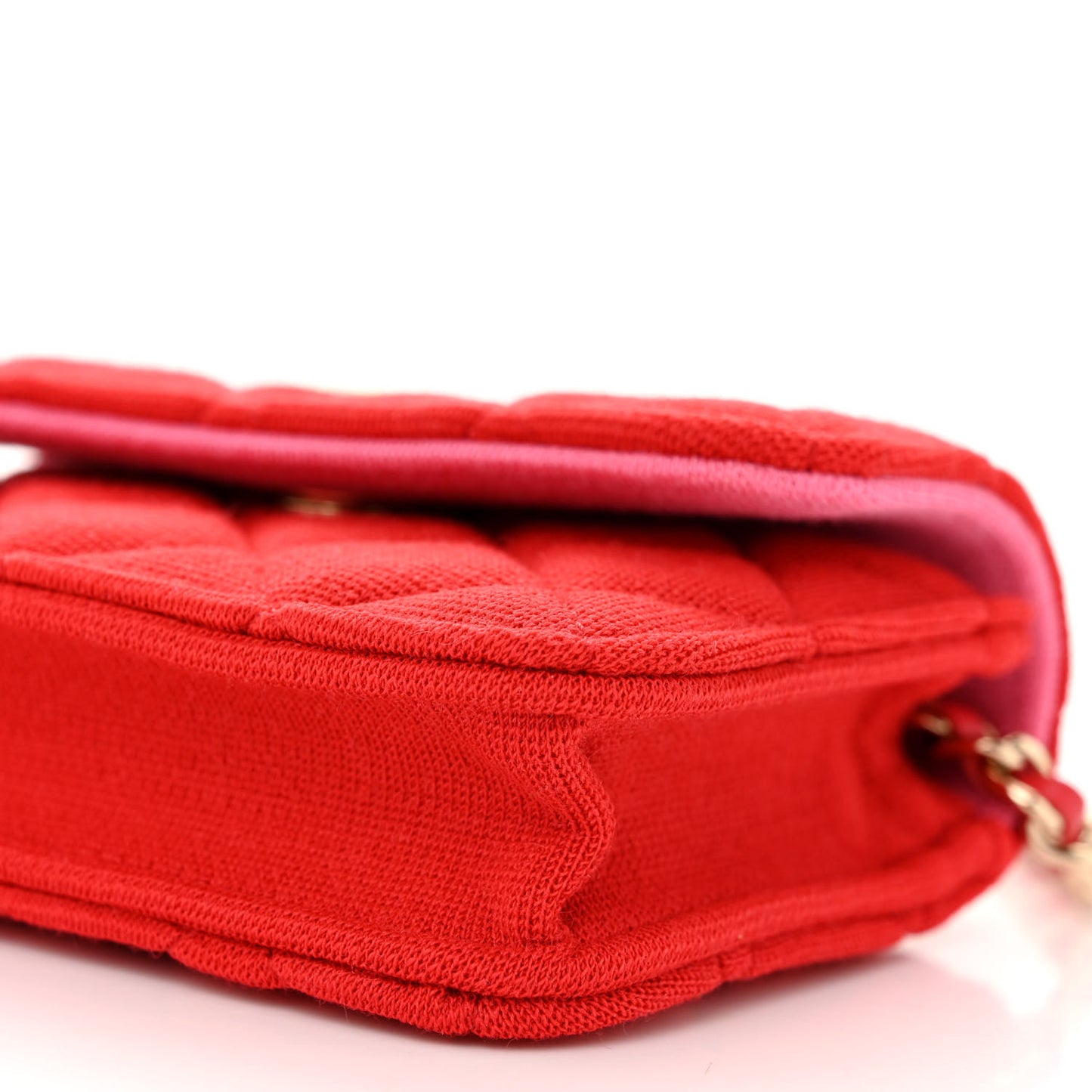 Jersey Quilted Micro Mini Flap Red