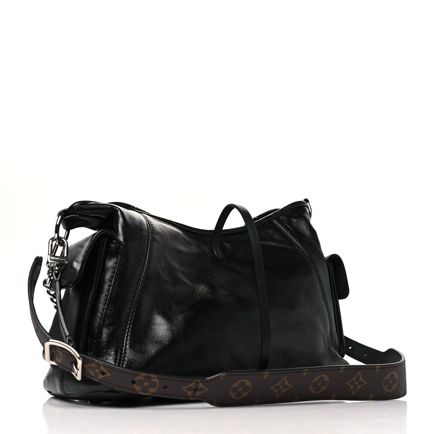 Louis Vuitton Lambskin CarryAll Cargo Vibe PM Black 3 of 9